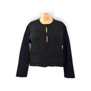 BaeVely Polagram Chic Black Boutique Sweater Jacket, NEW with Tags! Size 3XL